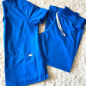 Figs Womens royal blue scrub set